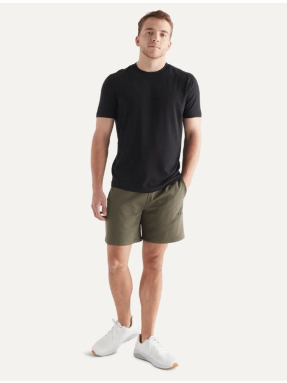NWT NOBULL Men's Army Green Textured Knit Shorts (7 inch) - Picture 5 of 9
